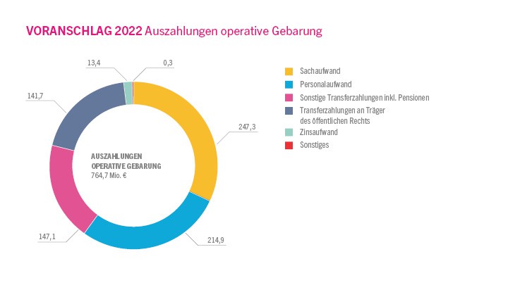 Voranschlag 2022 - Auszahlungen der operativen Gebarung