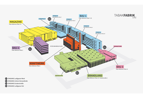 Lageplan der Tabakfabrik Linz (Bild: Tabakfabrik Linz).