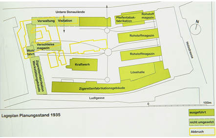 Lageplan Planungsstand 1935 (Grafik: Ulrich Aspetsberger)